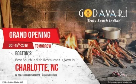 Press Note:Godavari is NOW Cooking in Charlotte, NC