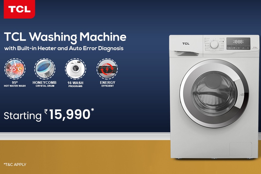 TCL launches its new range of Washing Machines with digital display