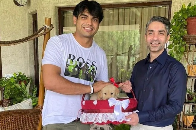 Neeraj gets puppy named 'Tokyo' as a gift from Bindra