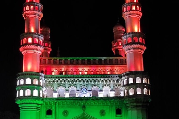 Four historic places in Telangana illuminated on Covid milestone