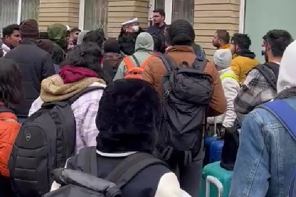 Running out of food & money, Indian students queue up outside Embassy in Kiev