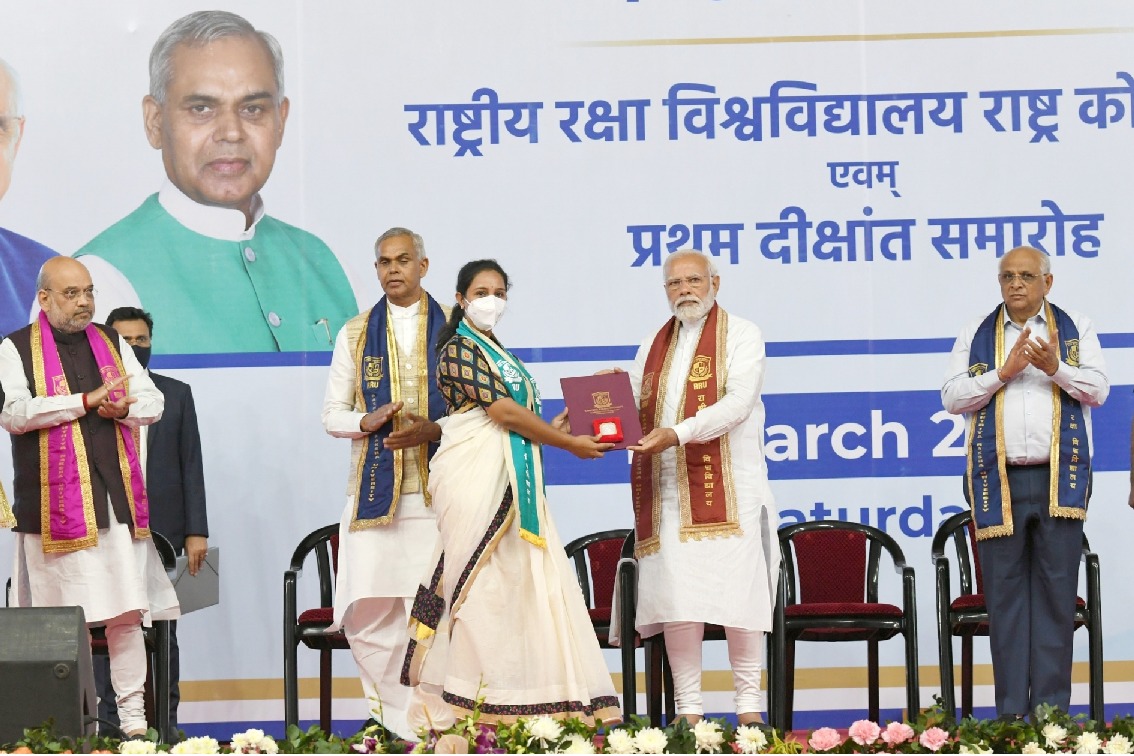Technology a greater tool to nab criminals: PM at Raksha varsity