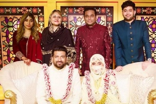 AR Rahman's daughter Khatija marries audio engineer, composer shares pic