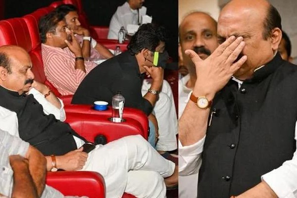 Karnataka CM Bommai breaks down while watching a movie in Bengaluru