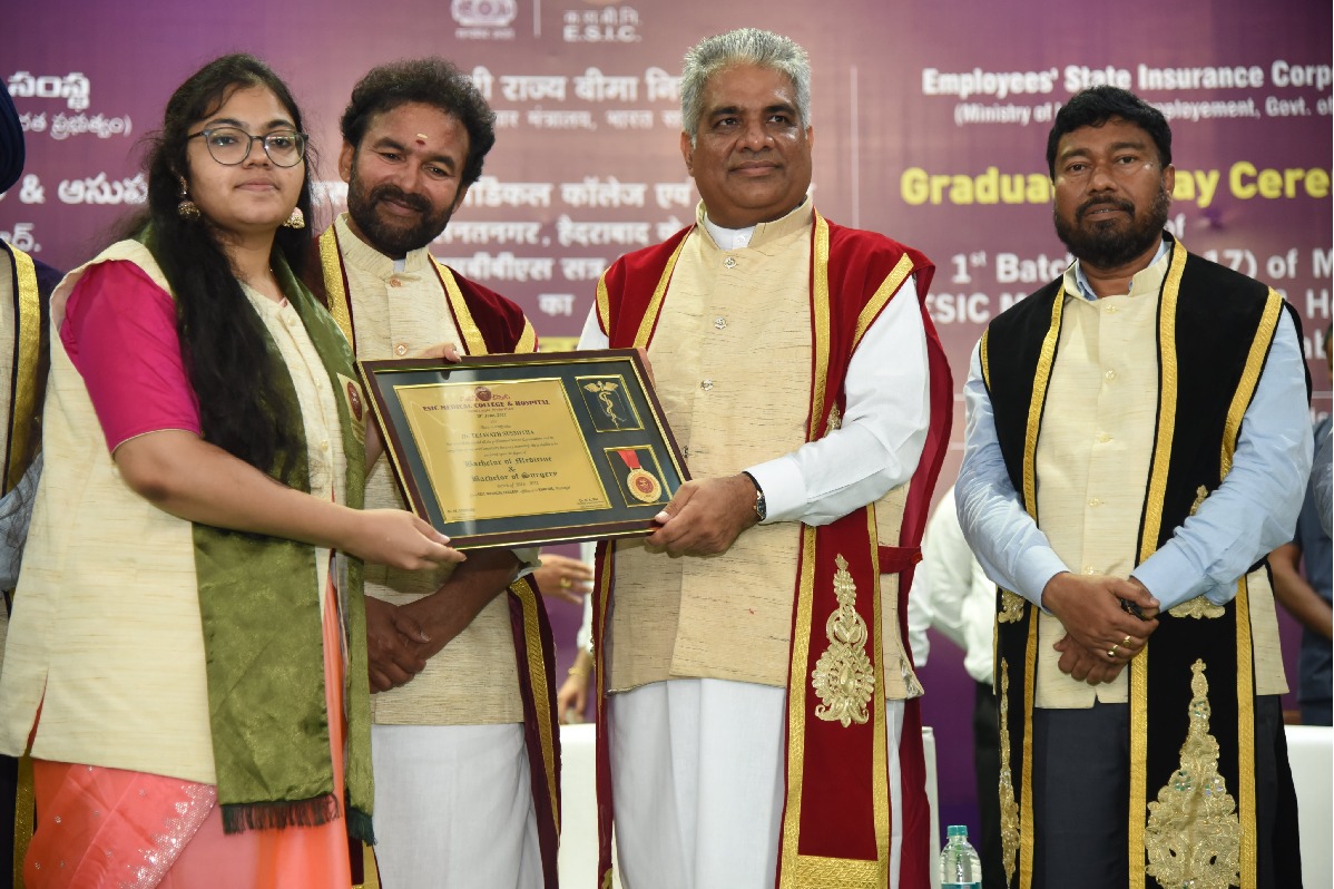 Graduation Ceremony of first batch of medical students from ESIC Medical College, Sanathnagar, Hyderabad