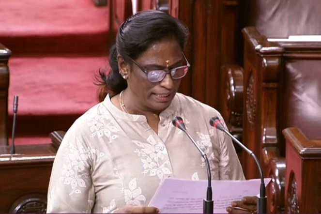 PT Usha takes oath as Rajya Sabha Member