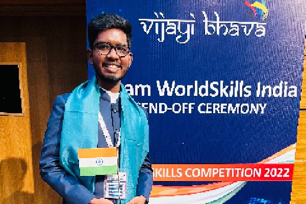 GITAM student to represent India in cybersecurity at the prestigious WorldSkills Competition in Korea 