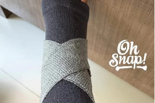 Trisha suffers leg injury