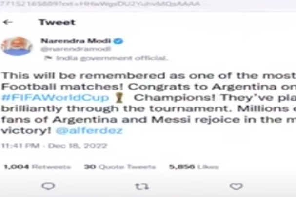 PM congratulates Argentina on winning the 2022 football world cup
