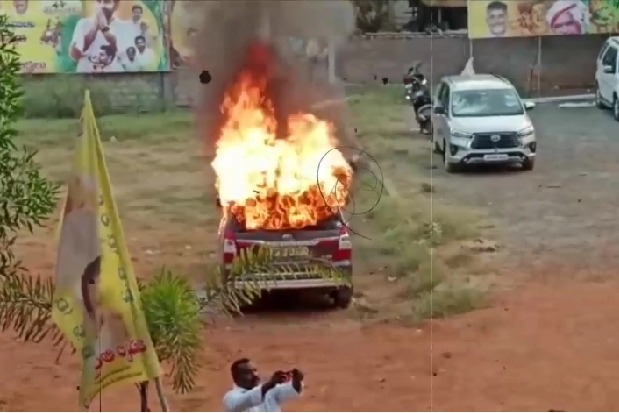 TDP office near Vijayawada attacked by YSRCP MLA's supporters