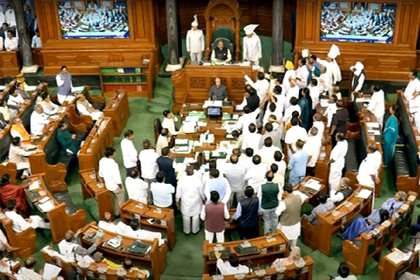 Parliament adjourned till Tue amid protests over Rahul's remarks, Adani row