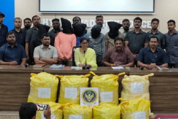 Over 200 kg ganja seized in Telangana, 5 held