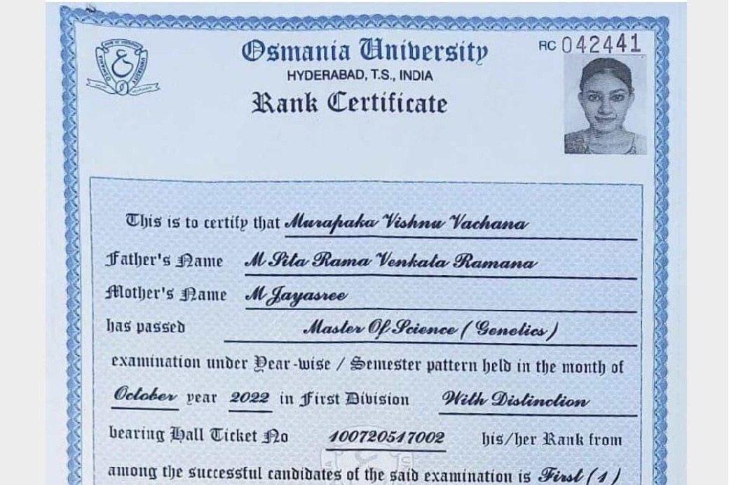 Osmania University topper denied gold medal for lack of sponsor