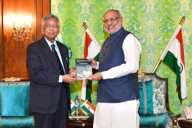 Photos: Attorney-General of India, R. Venkataramani, and Spouse Visit Governor C.P. Radhakrishnan at Hyderabad Raj Bhavan