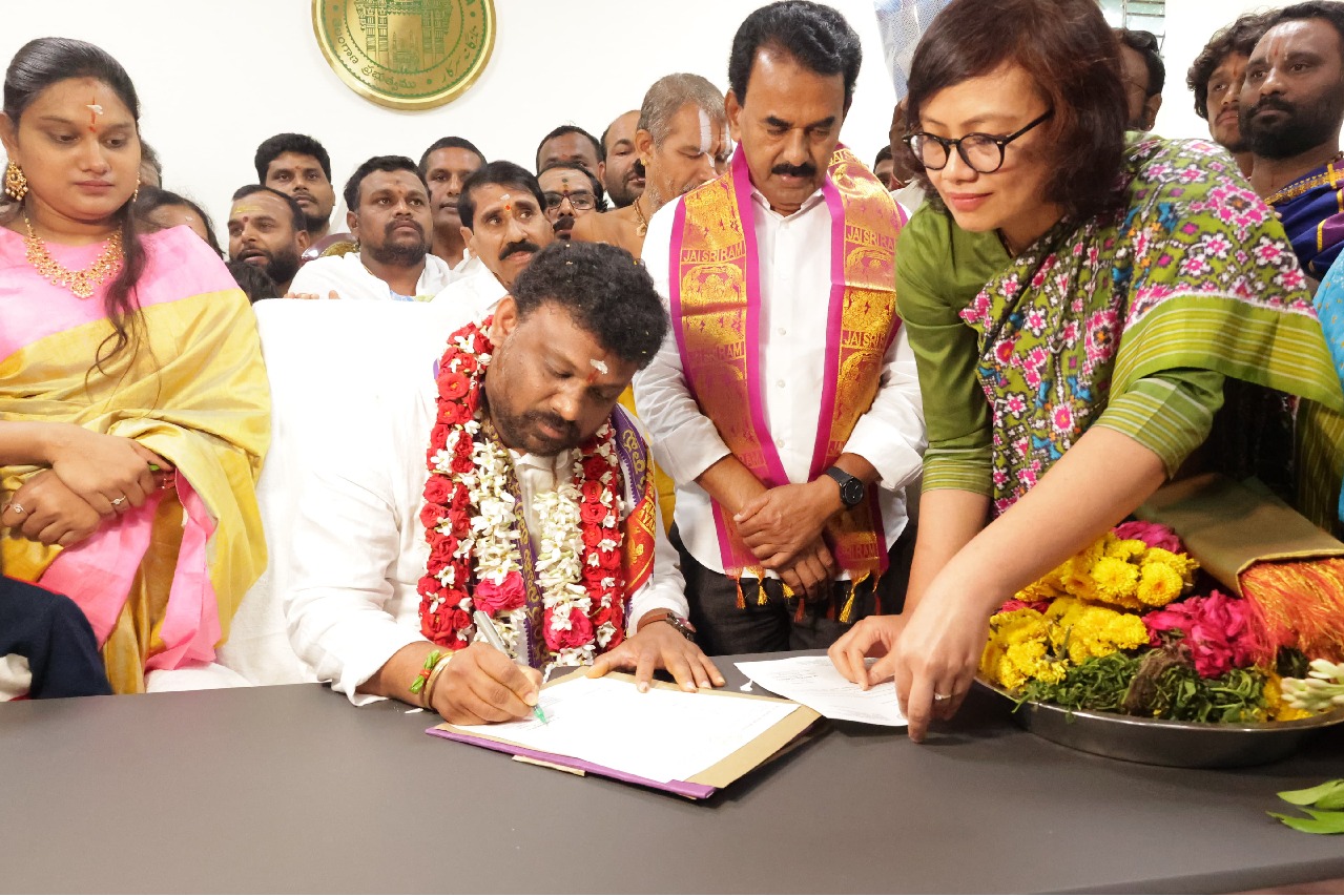 Photos: K.Shivasena Reddy assumed charge today as Chairman, Telangana Sports Authority
