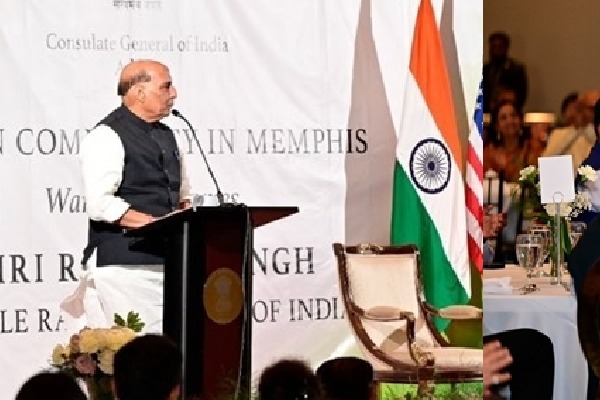 Rajnath Singh interacts with diaspora, calls them 'living bridge' between India-US