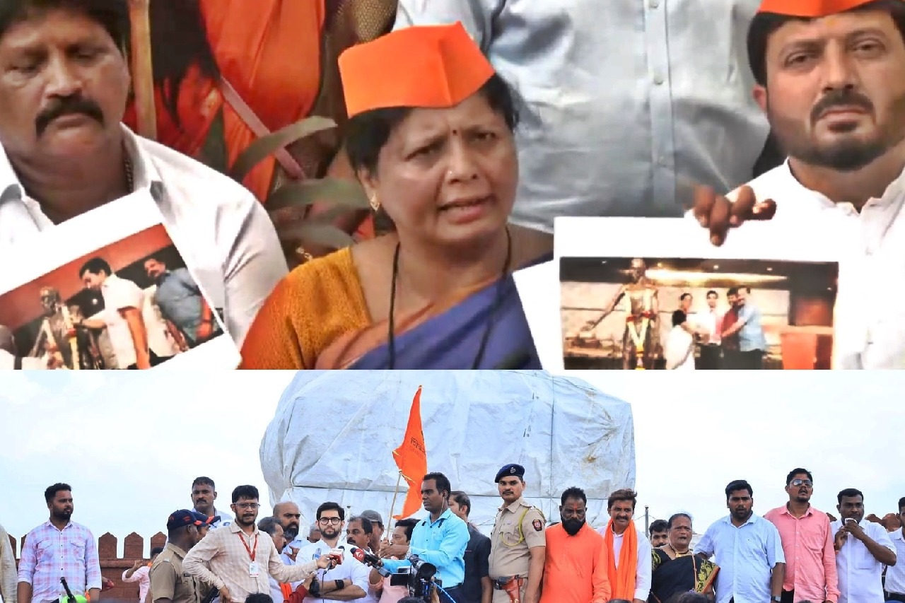 Shivaji statue crash: MVA protests continue to pressurise Maha govt