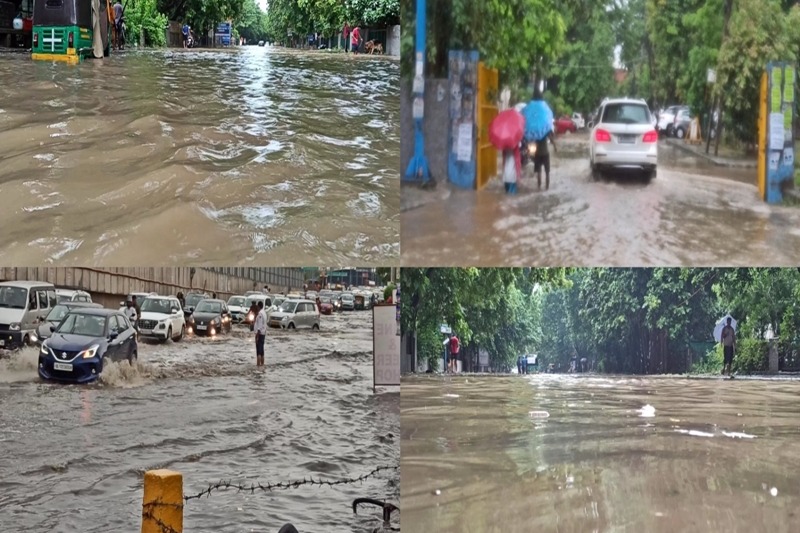 Heavy rainfall causes waterlogging in Gurugram; vehicular movement affected
