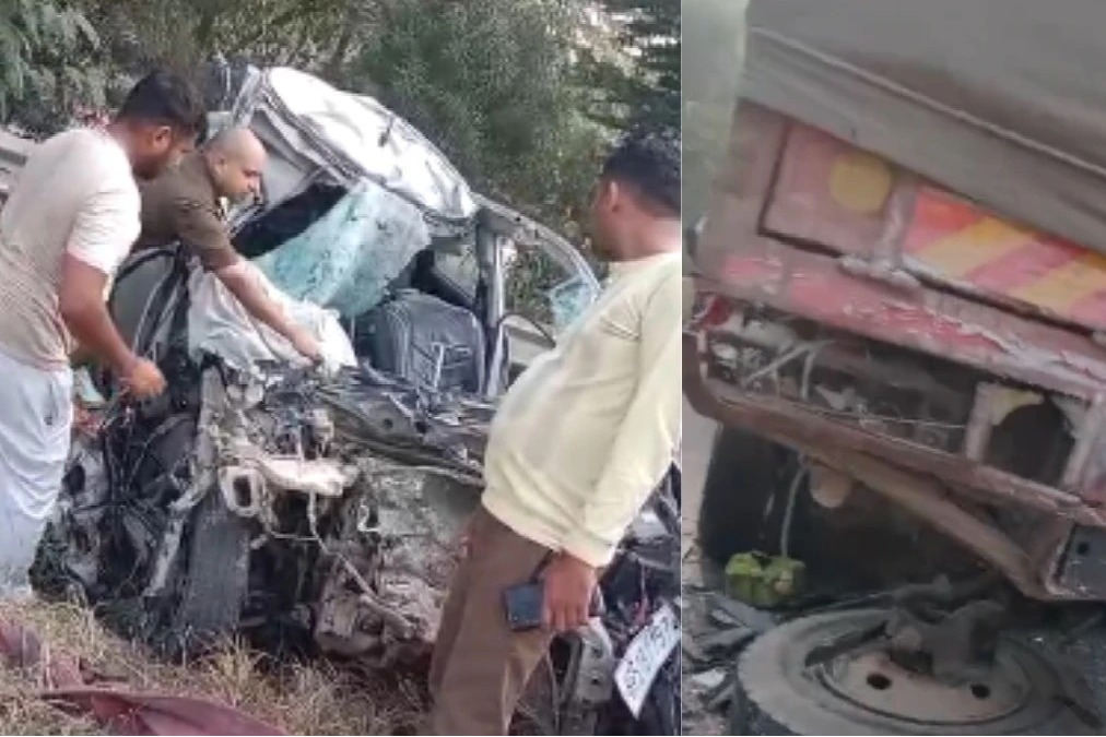 Car collides with truck on Greater Noida Expressway, Five Dead