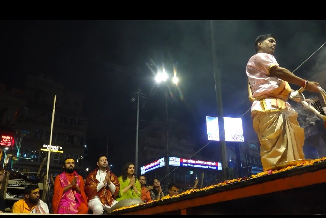 Raghav Chadha celebrates birthday in Varanasi with wife Parineeti Chopra