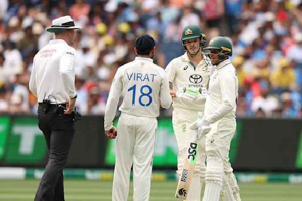 4th Test: Kohli reprimanded for shoulder bump with Konstas