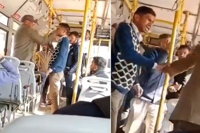 Viral Video: Retired IAS Officer manhandled by Bus Conductor