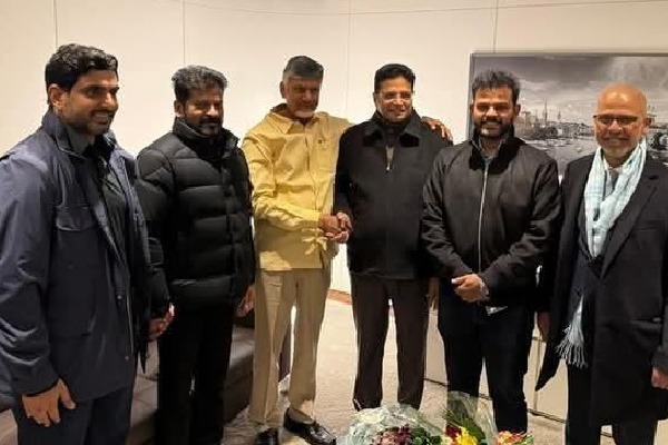Andhra and Telangana CMs Meet at Zurich Airport