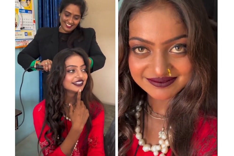 Viral Star Monalisa Bhonsle Shares Makeup Transformation Video