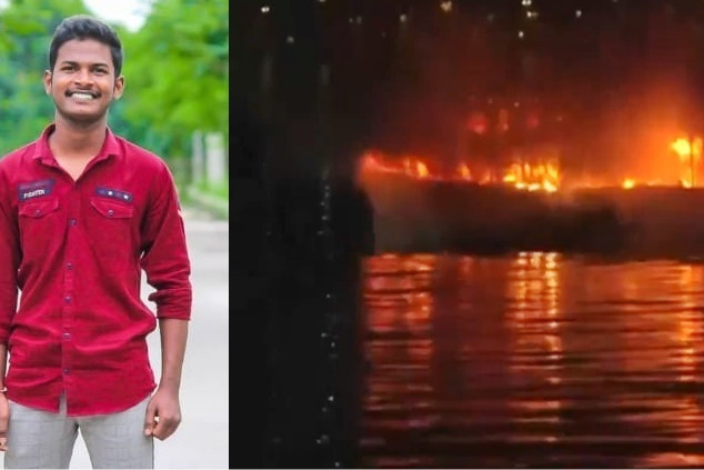 Search on for Hyderabad youth missing after fire on boats in Hussain Sagar lake