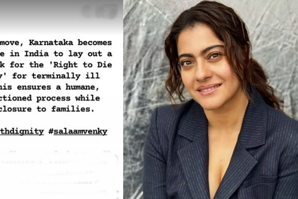 Kajol lauds Karnataka government’s circular to facilitate ‘right to die with dignity’