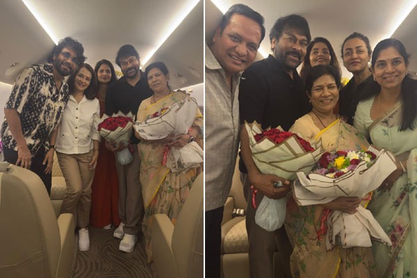 Chiranjeevi Celebrates Wedding Anniversary on Flight