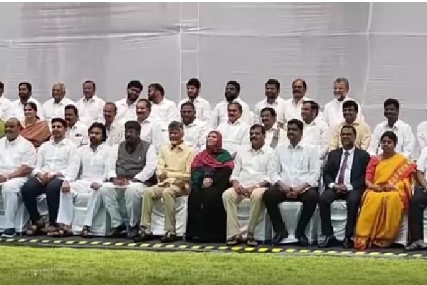 Botsa Satyanarayana Greets Pawan Kalyan During AP Assembly Photo Session