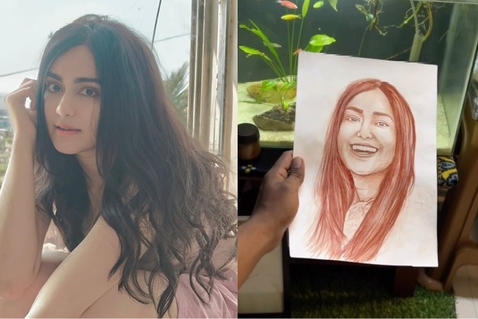 Adah Sharma's fan makes a painting for her with his own blood