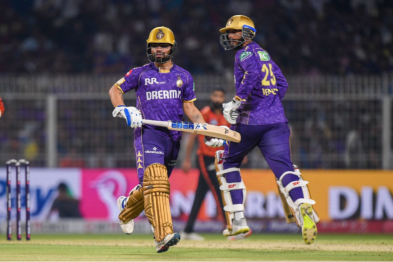 IPL 2025: Iyer's late blitz, Raghuvanshi's fifty power KKR to 200/6 against SRH