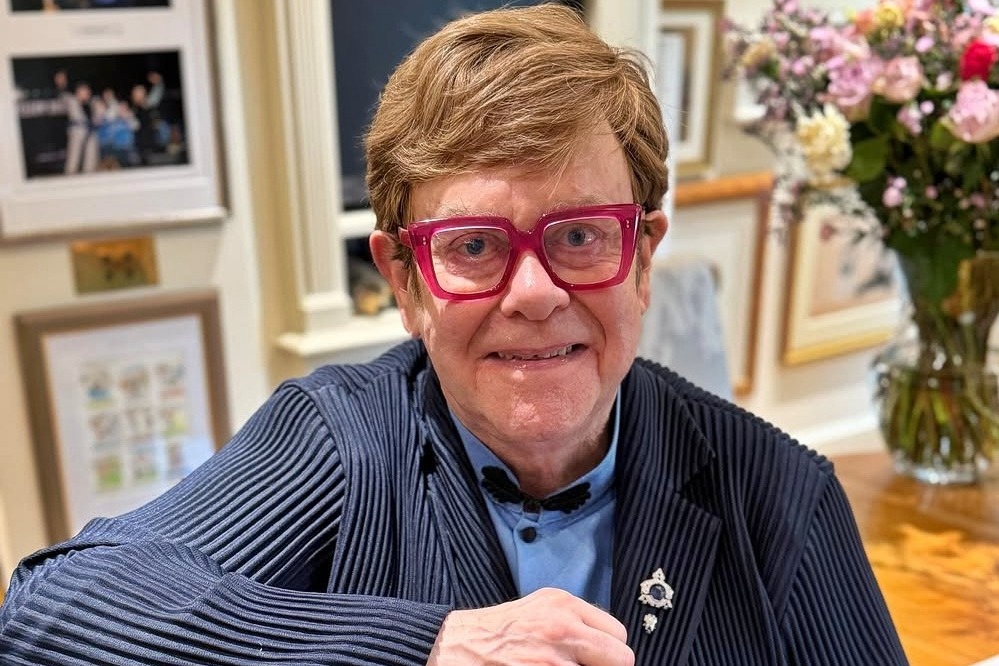Elton John is unable to see TV, read or watch his boys play sports