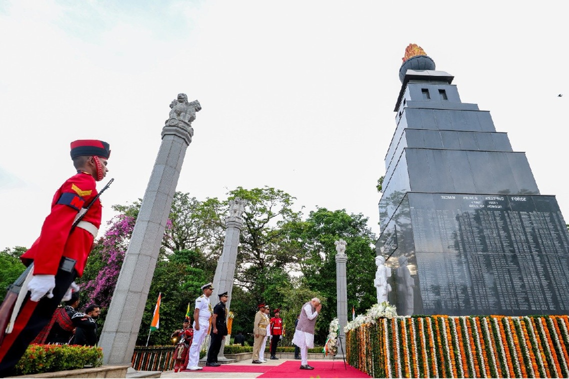 PM Modi pays tribute at Indian Peace Keeping Force Memorial in Sri Lanka