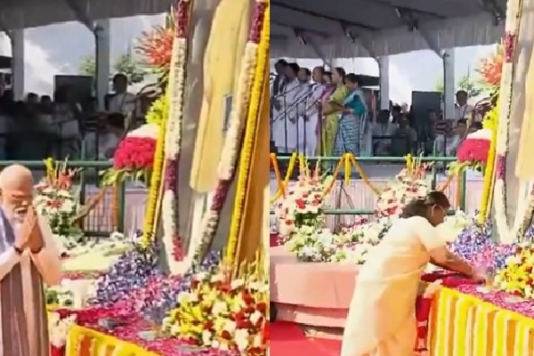 Prez Murmu, PM Modi pay floral tributes to Ambedkar in Parliament