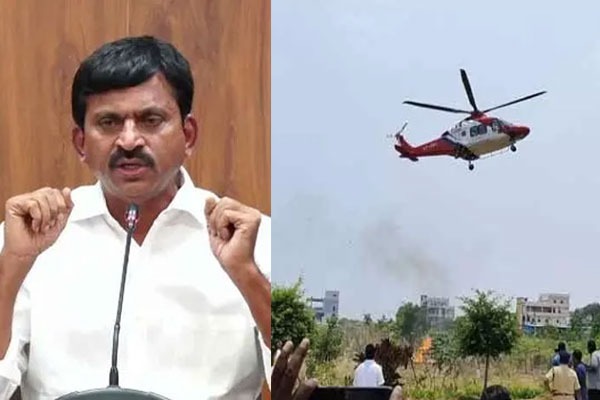 Helicopter Incident: Minister Ponguleti Escapes Unhurt in Nagar Kurnool