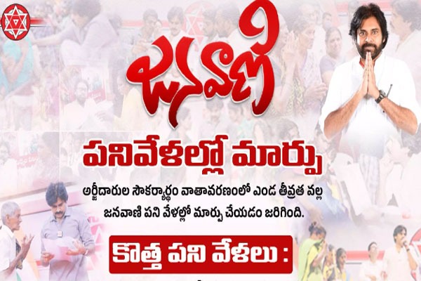 Jana Sena Party Announces Key Decision on Janavaani Program