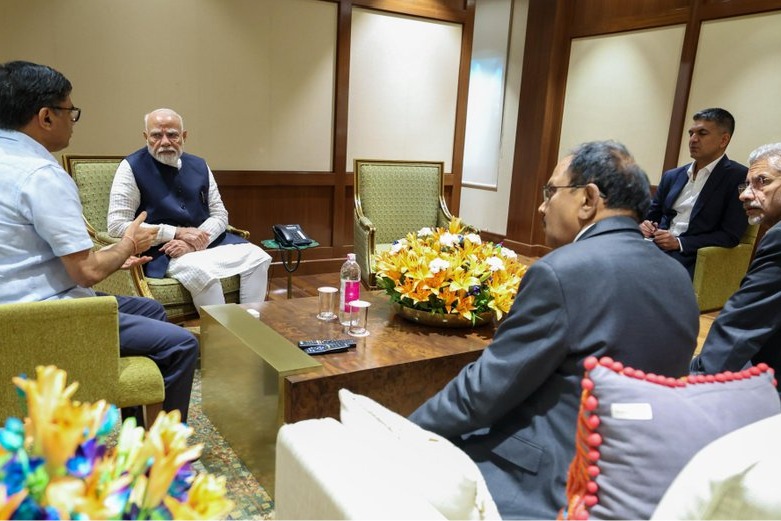 PM Modi holds high-level meeting at airport in India after cutting short Saudi visit over J&K attack