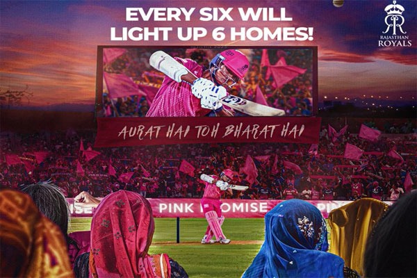 Rajasthan Royals' 'Pink Promise': Lighting Up Six Homes for Every Six Hit