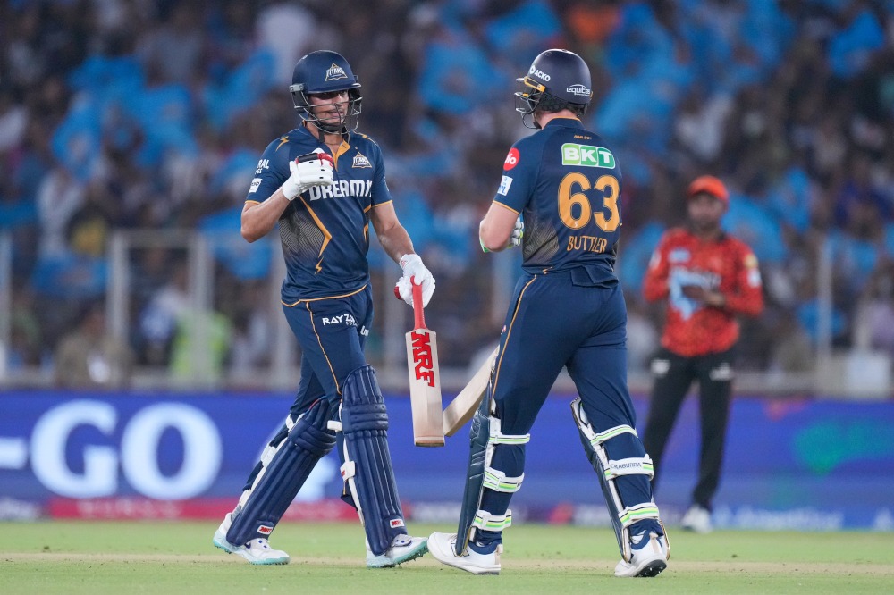 Gujarat Titans amass 224 runs against Sunrisers in Ahmedabad showdown