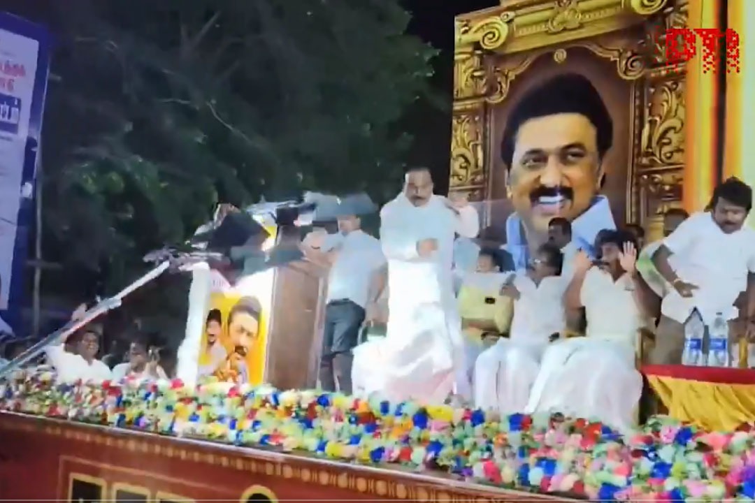 DMK’s A. Raja Safe After Unexpected Stage Incident Caught on Video