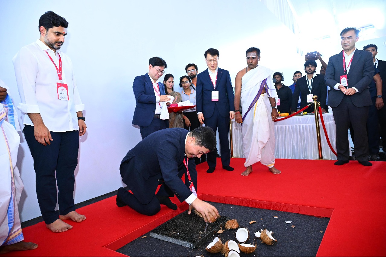 LG Groundbreaking Ceremony Minister Lokeshs Gesture Wins Over Korean Delegates
