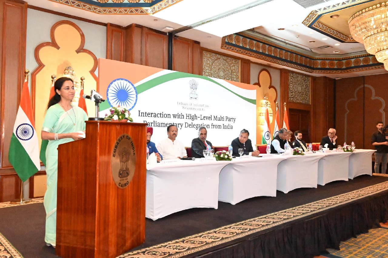 Indian delegation led by Supriya Sule welcomes Egypt condoling terrorism in talks with Foreign Minister Abdelatty