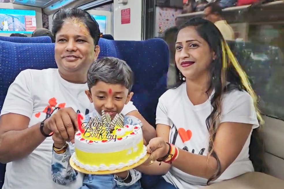 Family from Varanasi celebrates son’s birthday on J&K's Chenab railway bridge; thanks PM Modi