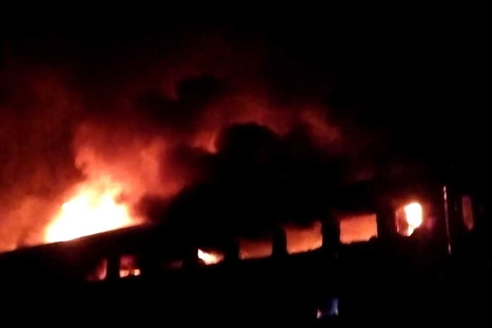 Fire breaks out in Garib Rath Express engine at Sendra Station; trains halted