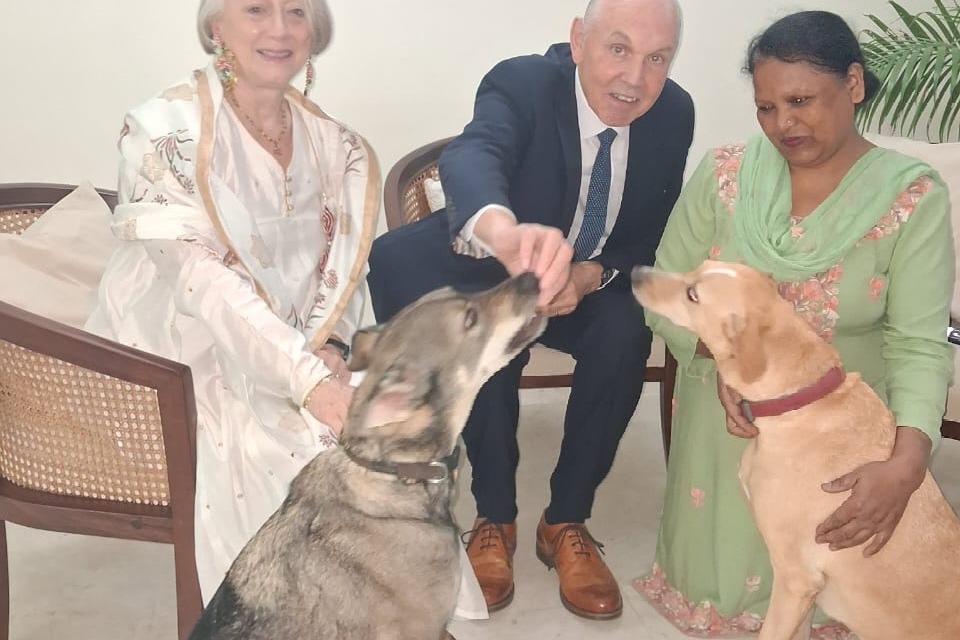 It’s more than just puppy love for British envoy Caroline Rowett