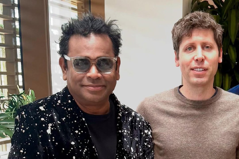 A R Rahman meets Sam Altman to discuss virtual global band 'Secret Mountain'