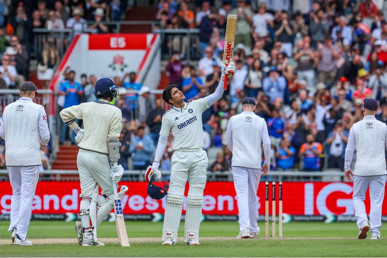 Gill equals Bradman record with fourth ton as Test captain